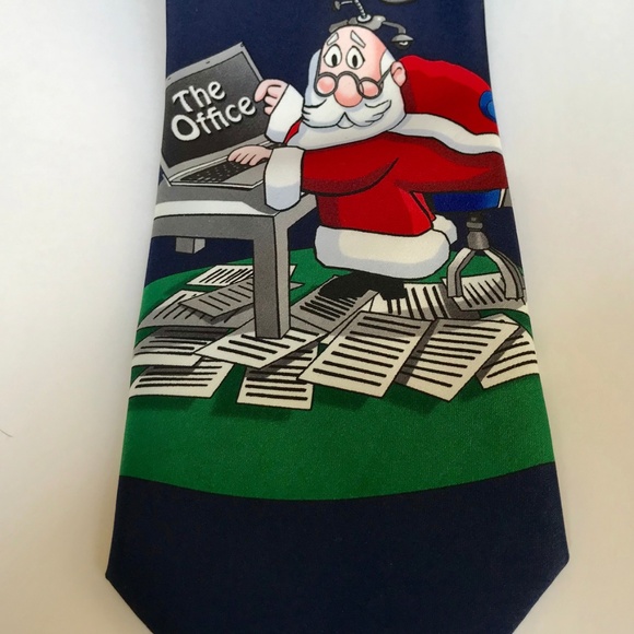 Vintage Hallmark Christmas Mens Tie Office Boss - Picture 2 of 8